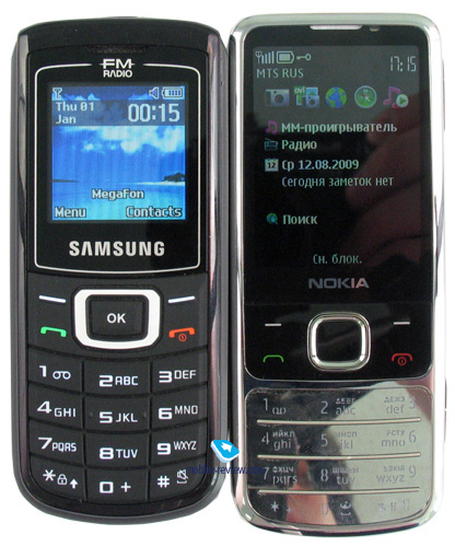 Порівняння з Nokia 6700 Classic: